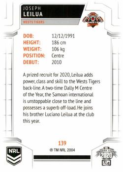 2020 NRL Elite #139 Joseph Leilua Back